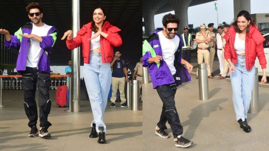 Dhemedheme Challenge Kartik Aaryan Literally Gets To Deepika Padukone S Feet To Help Her Learn Steps News Nation English kartik aaryan literally gets to deepika